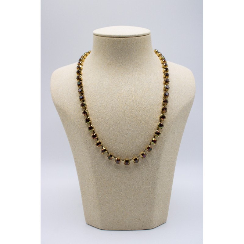 Collier Sarina Swarovski  chocolat - TOVA Femme