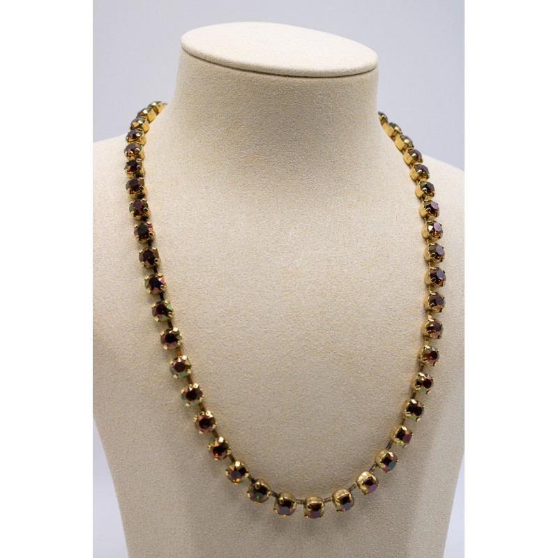 Collier Sarina Swarovski  chocolat - TOVA Femme