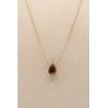 Collier goutte oeil de tigre - UNE A UNE