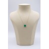 Collier cœur onyx vert - UNE A UNE