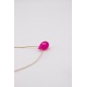 Collier goutte agathe rose - UNE A UNE
