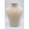 Collier goutte agathe bleu azur Une à Une