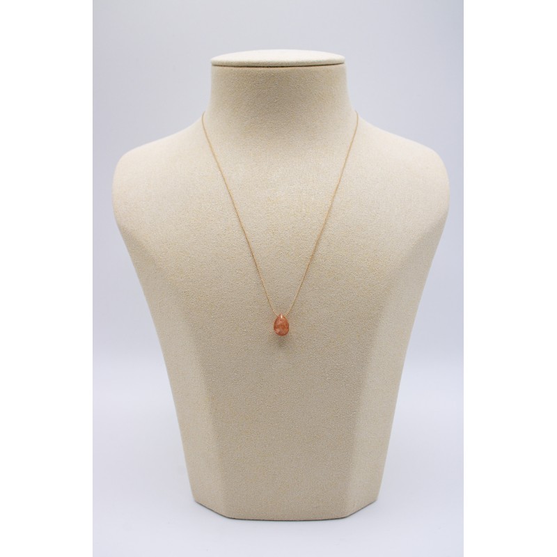 Collier goutte Sunny Stone camel Une à Une