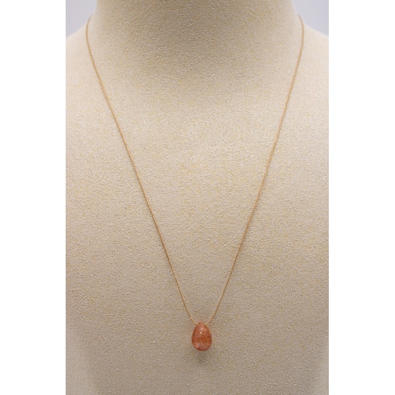 Collier goutte Sunny Stone camel Une à Une