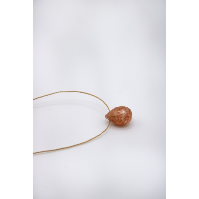 Collier goutte Sunny Stone camel Une à Une