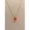 Collier goutte cornaline - UNE A UNE
