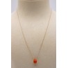 Collier goutte cornaline - UNE A UNE