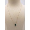 Collier goutte beryl emeraude - UNE A UNE