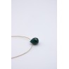 Collier goutte beryl emeraude - UNE A UNE