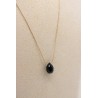 Collier goutte onyx noir - UNE A UNE