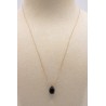 Collier goutte onyx noir - UNE A UNE