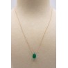Collier goutte onyx vert - UNE A UNE