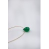 Collier goutte onyx vert - UNE A UNE