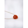 Collier coeur cornaline - UNE A UNE