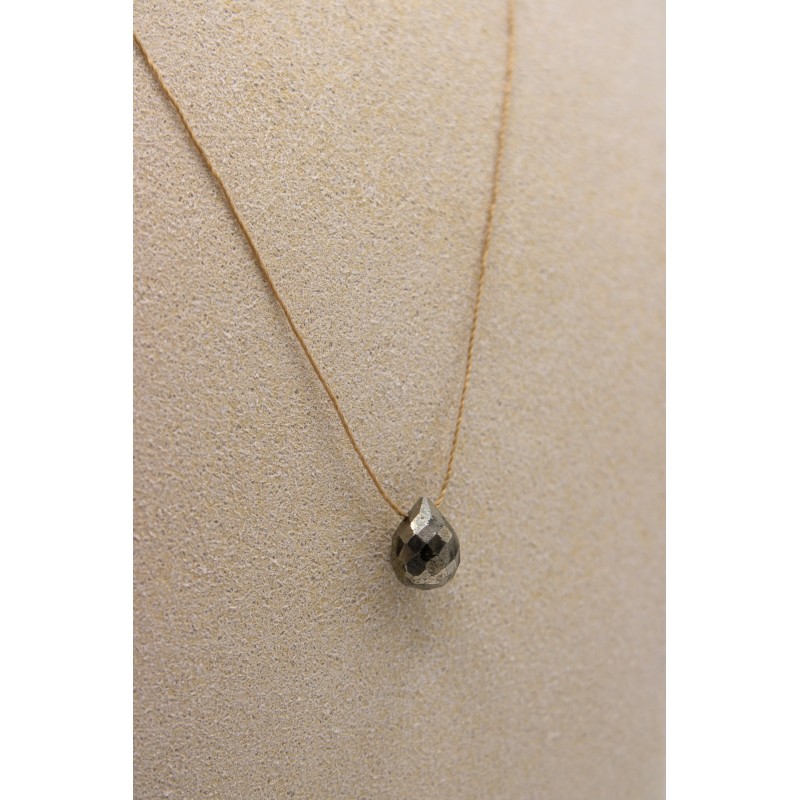 Collier goutte pyrite - UNE A UNE