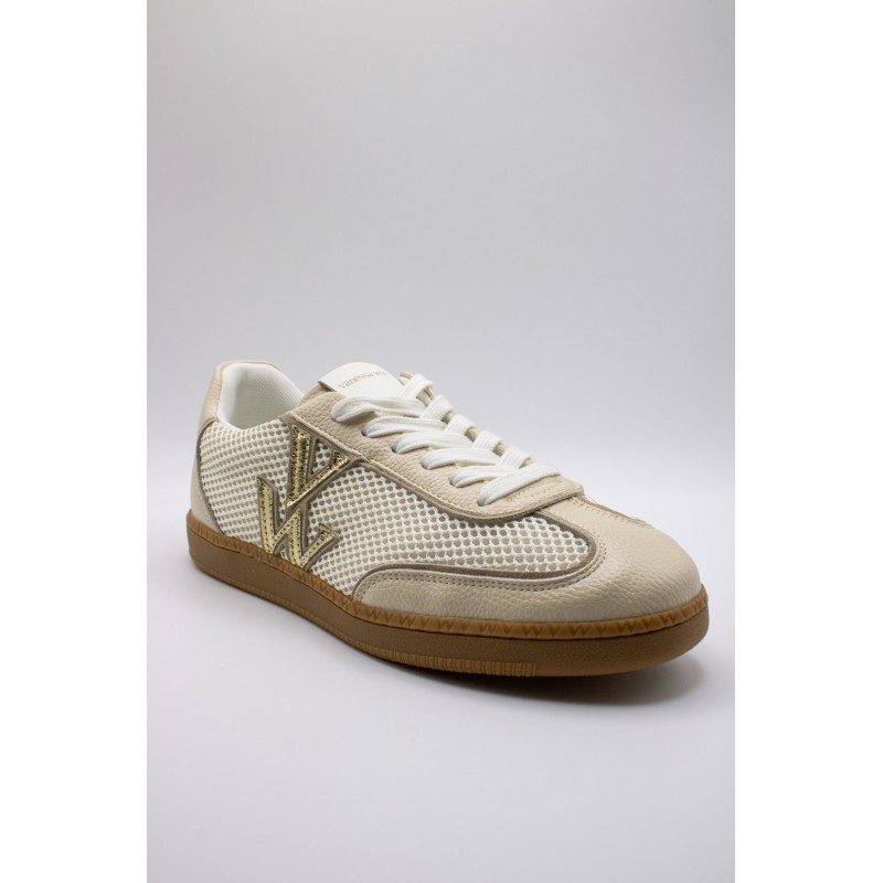 Baskets Vanessa Wu BK2843 Aura femme écru et doré