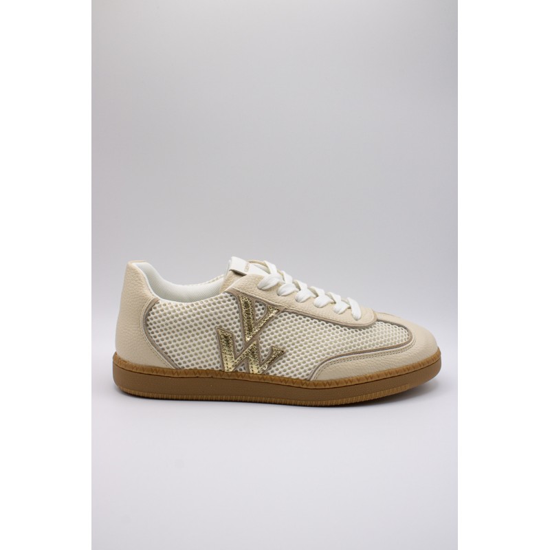 Baskets Vanessa Wu BK2843 Aura femme écru et doré