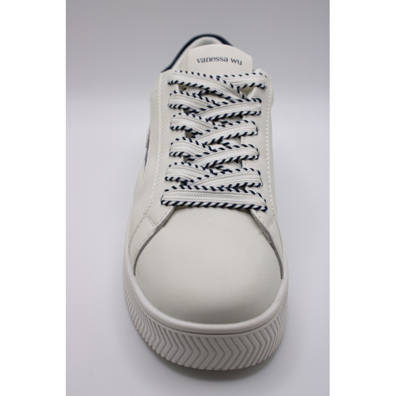 Baskets Vanessa Wu BK2838 Jane blanc bleu marine
