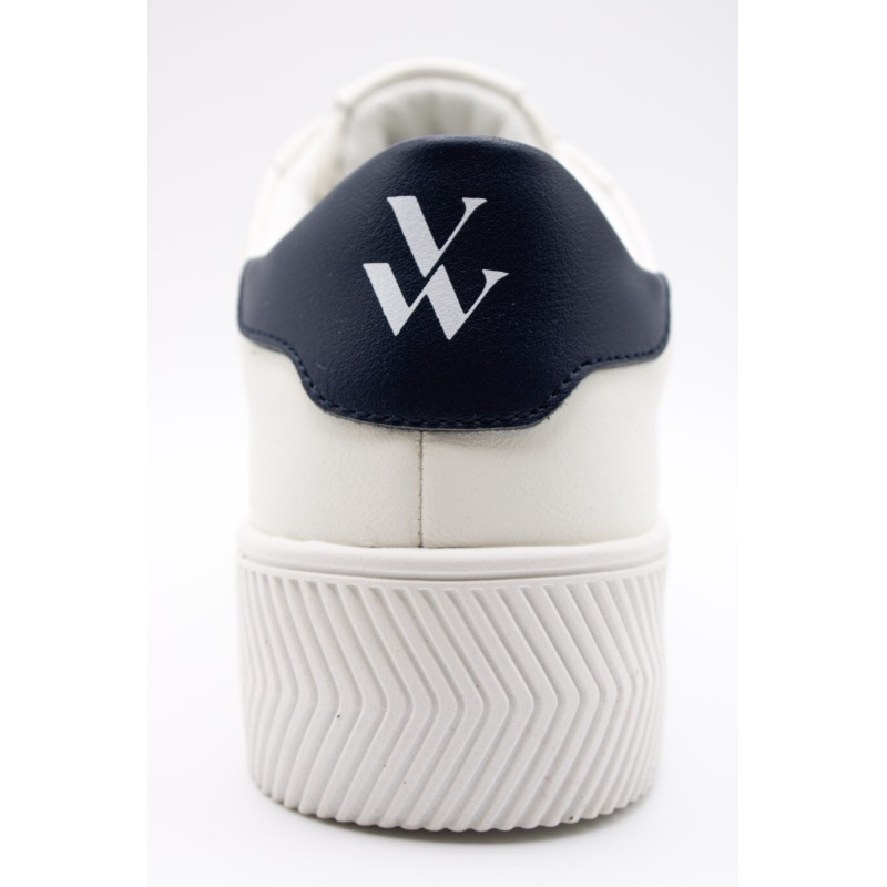 Baskets Vanessa Wu BK2838 Jane blanc bleu marine