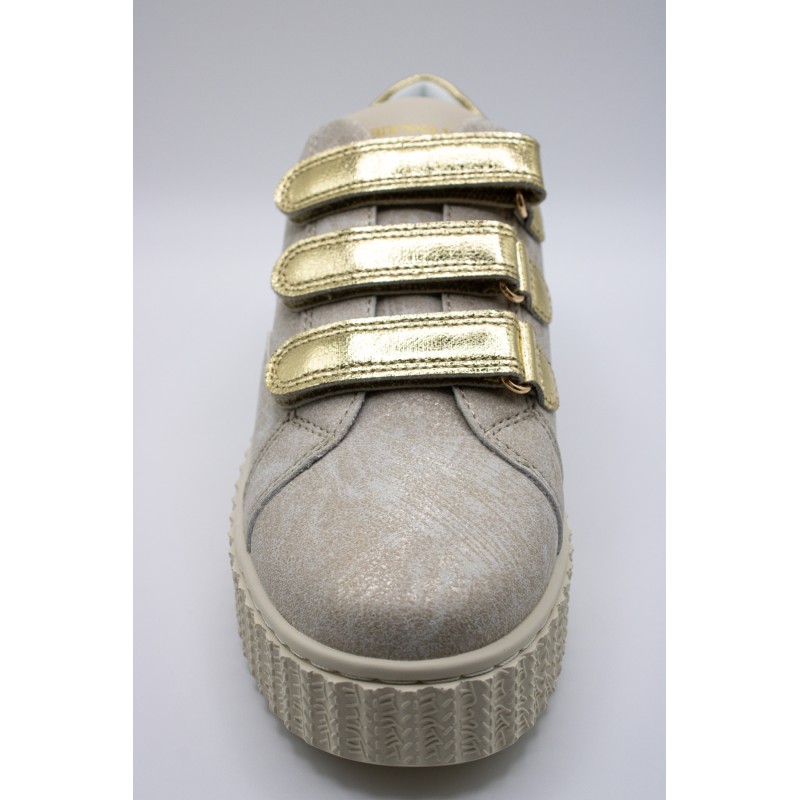 Baskets Vanessa Wu BK2830 Maggie beige et or
