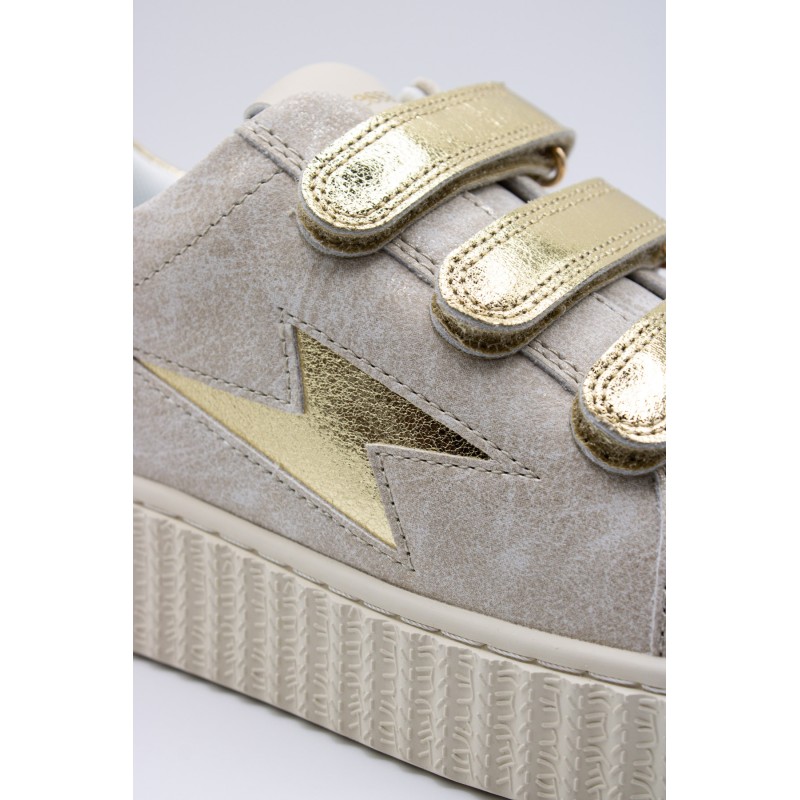 Baskets Vanessa Wu BK2830 Maggie beige et or