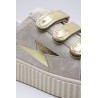 Baskets Vanessa Wu BK2830 Maggie beige et or
