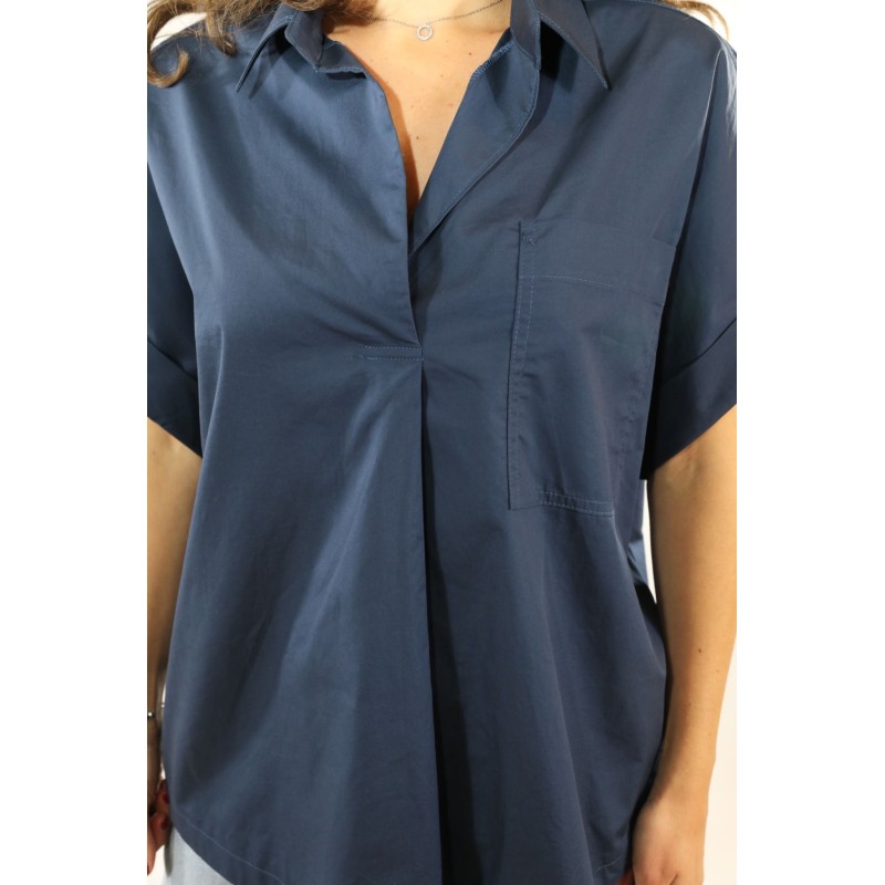 Blouse coton marine Versigny Grace & Mila femme