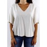 Top sable Violon Grace & Mila manches courtes femme