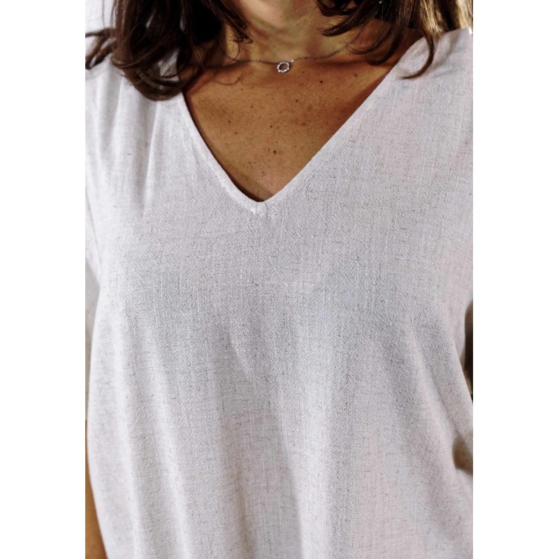Top sable Violon Grace & Mila manches courtes femme