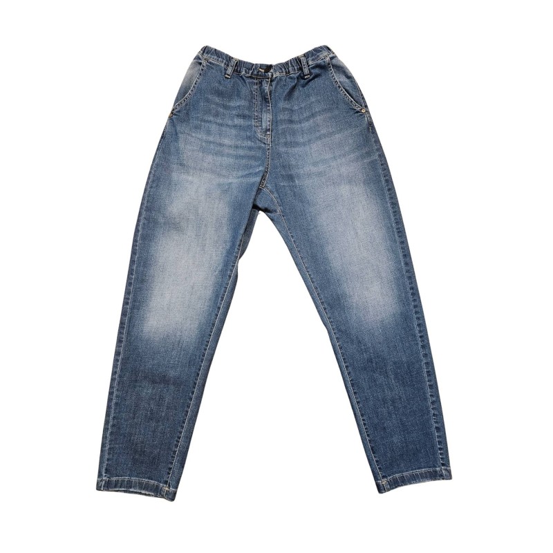 Jean carotte taille élastique femme Please denim