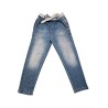 Jean droit femme Please ceinture raphia