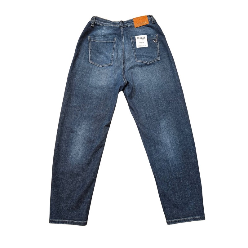 Jean foncé femme Please poches larges denim