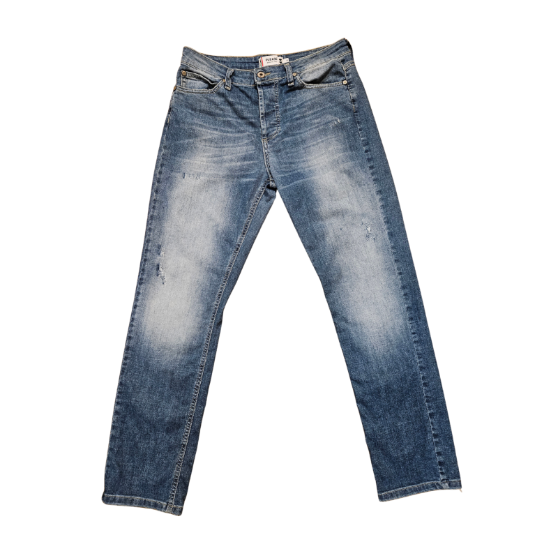 Jean droit femme Please denim délavé