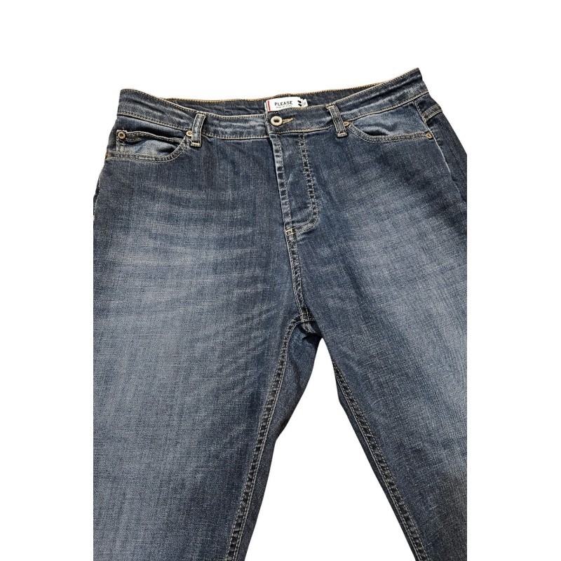 Jean droit foncé femme Please denim ajusté