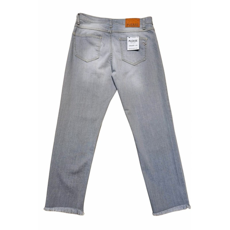 Jean gris femme Please franges bas tendance P6AJDSJW8S