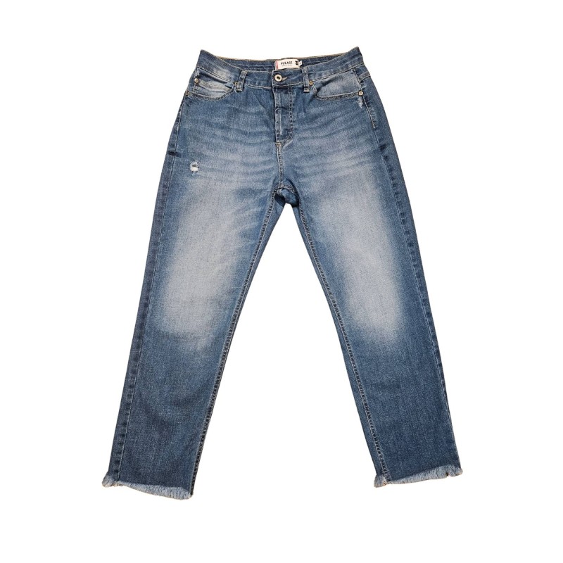 Jean 7/8 femme Please denim effiloché P6ajbq2w6E