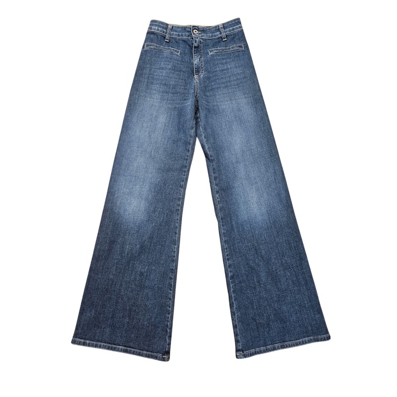 Jean flare foncé femme Please coupe évasée P3D0BQ2EQZ