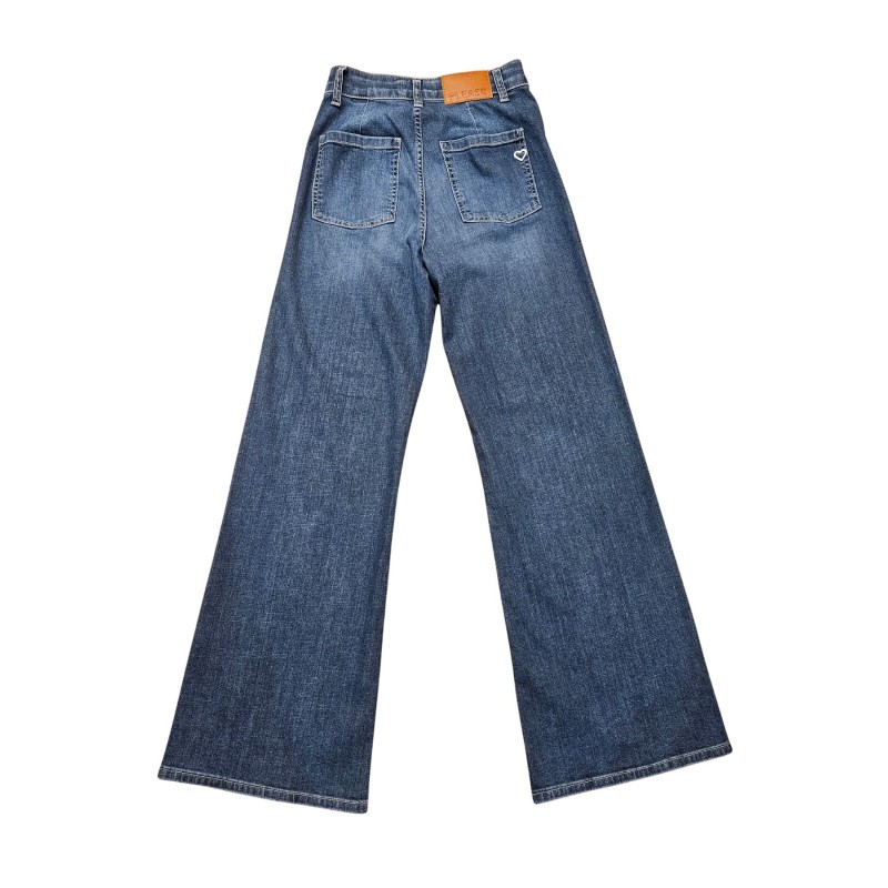 Jean flare foncé femme Please coupe évasée P3D0BQ2EQZ