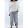 Pantalon ballon rayé femme Please coton P2SGBFHNUH