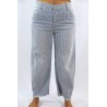 Pantalon ballon rayé femme Please coton P2SGBFHNUH