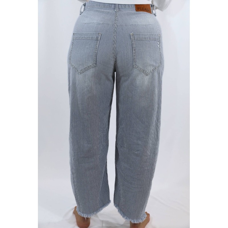 Pantalon ballon rayé femme Please coton P2SGBFHNUH