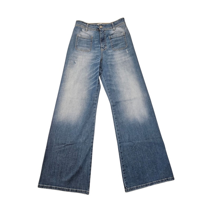 Jean flare femme Please denim délavé poches P0R5BQ2W6E