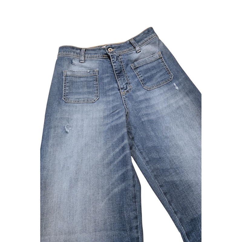 Jean flare femme Please denim délavé poches P0R5BQ2W6E
