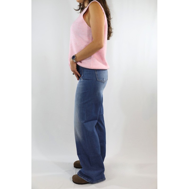 Jean flare femme Please denim délavé poches P0R5BQ2W6E