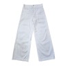 Pantalon large blanc femme Five coton