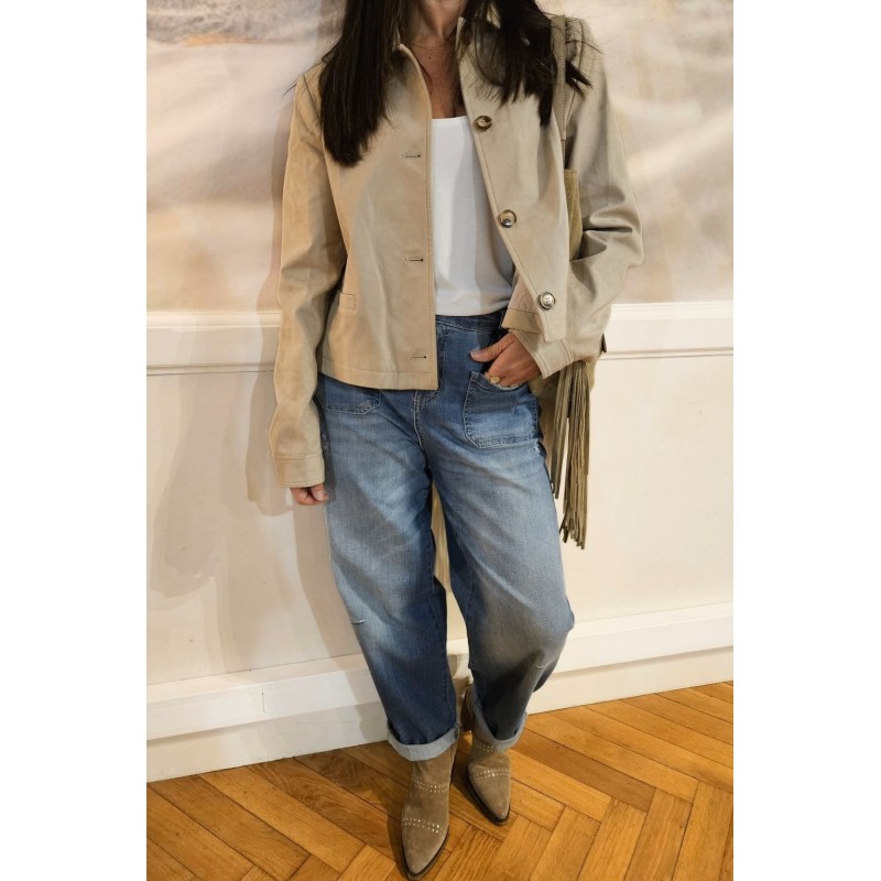 Veste suédine greige SULLIVAN GRACE ET MILA