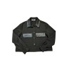 Veste courte femme noire simili cuir PLEASE