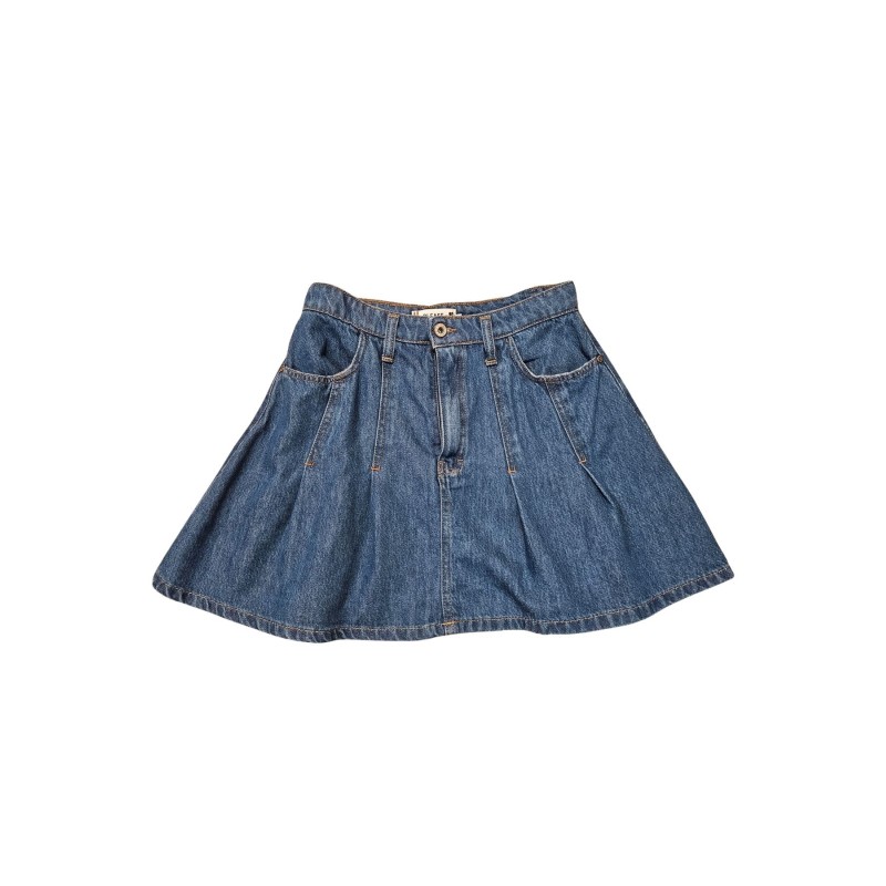 Jupe en jean plissée femme PLEASE