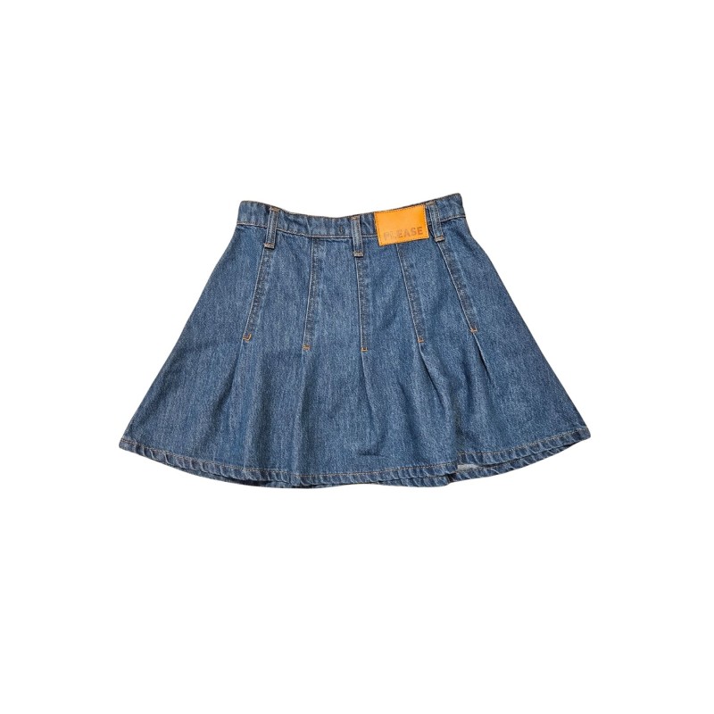 Jupe en jean plissée femme PLEASE