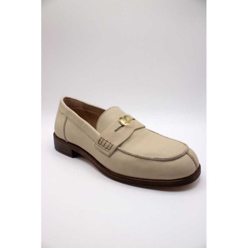 Mocassins Orlando Crickit blanc cassé femme